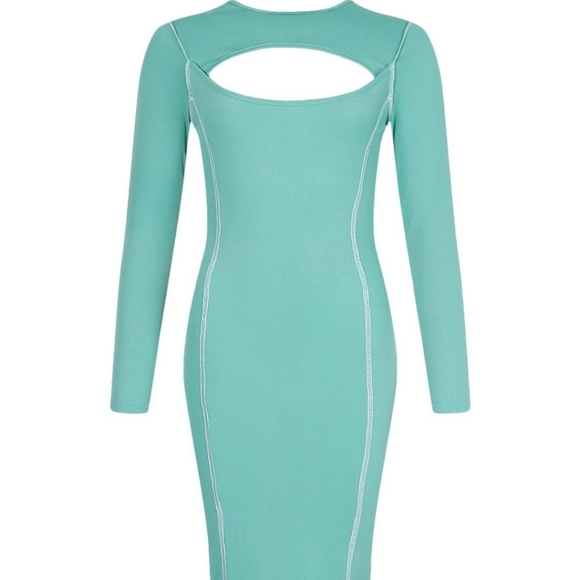 - BOOHOO NWT Bodycon Midi Dress - Picture 2 of 2